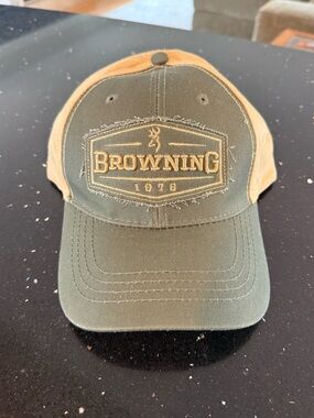 Browning Two-Tone Olive and Tan Baseball Hat